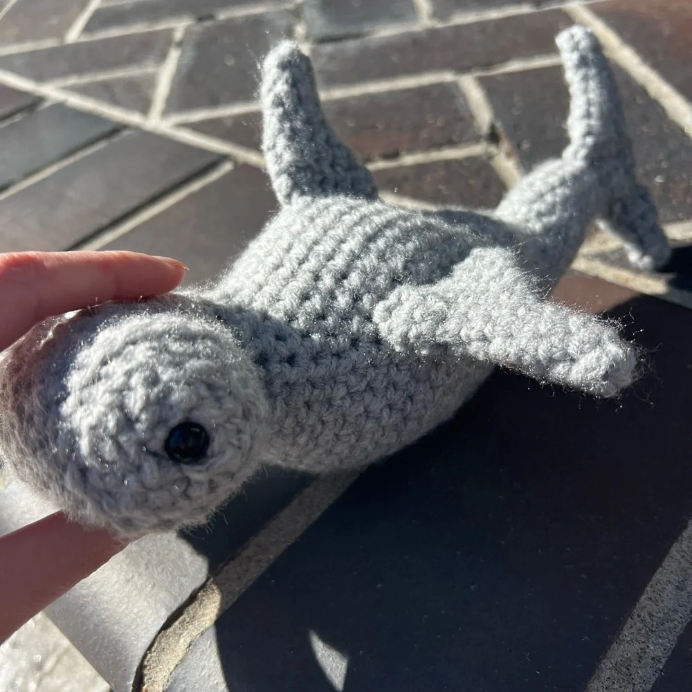 Hand Crocheted Anchor the Hammerhead Shark Stuffed Animal! - Picture 9 of 10